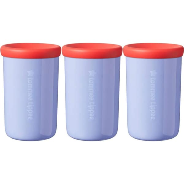 3x Tommee Tippee Easiflow 360 Degree Lip Activated Drink Cup Purple 250ml 12M+