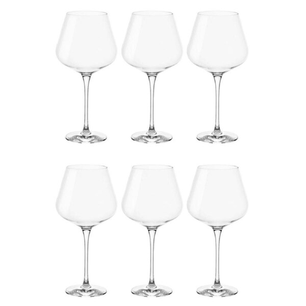 6pc Stanley Rogers Barossa Bordeaux 860ml Wine Glass Stemmed Crystal Cup Set