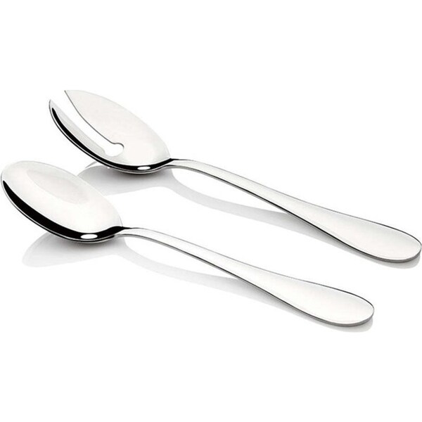 2pc Stanley Rogers Albany Entree Salad Fork Spoon Servers Set Stainless Steel