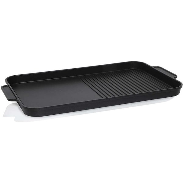 Stanley Rogers Giant 44cm Stainless Steel Grill Plate Griddle Cookware Black