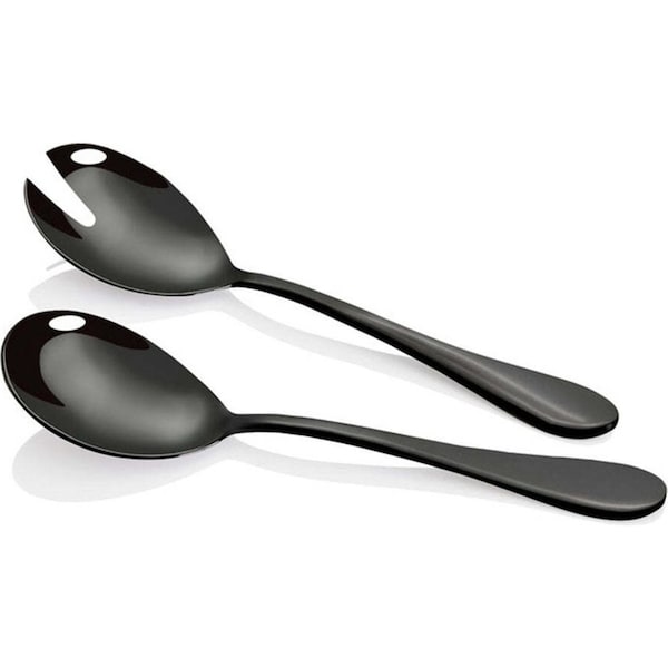 2pc Stanley Rogers Albany Salad Servers Spoon/Fork Serving Utensils Set Onyx