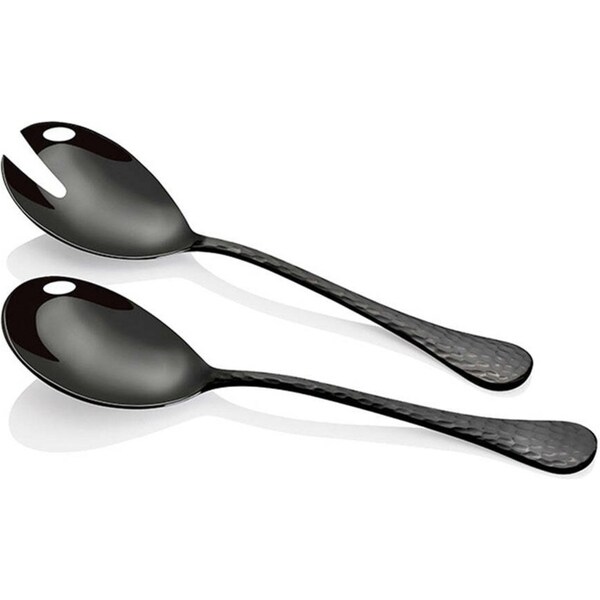 2pc Stanley Rogers Bolero Salad Servers Spoon/Fork Set Stainless Steel Onyx