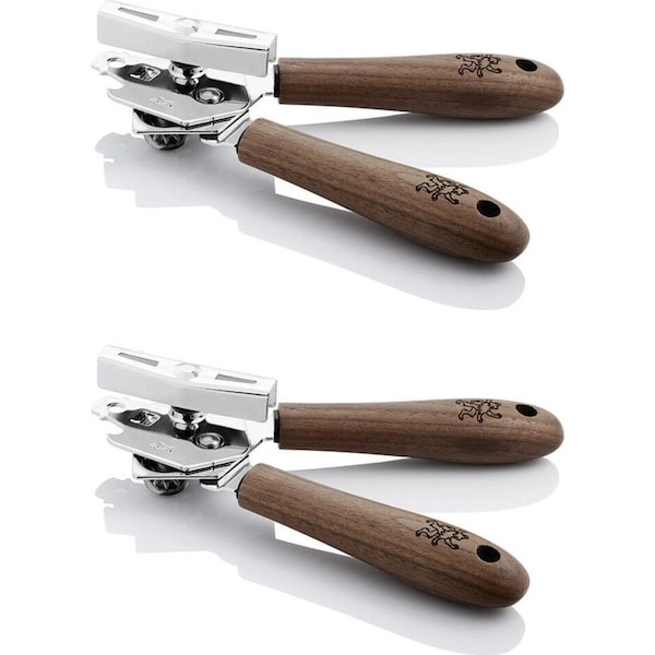 2PK Stanley Rogers Premium Embossed Black Walnut/Stainless Steel Can Opener