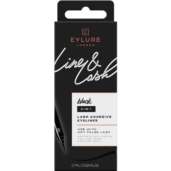 Eylure London Line & Lash 2-in-1 Adhesive Eyeliner - Black