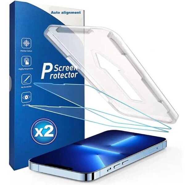 Easy-Install Tempered Glass Screen Protector for iPhone 14 Pro Max - 2PCS