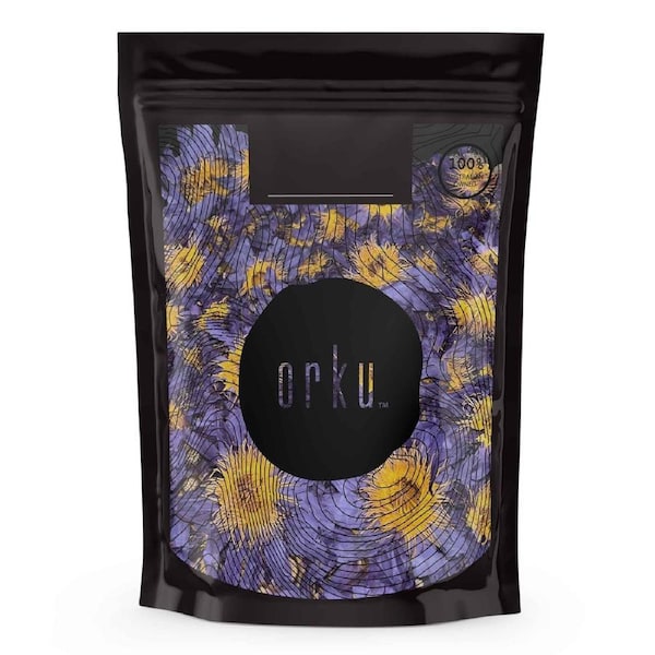 Orku 400g Dried Blue Lotus Flowers - Whole Open Lily Nymphaea Caerulea