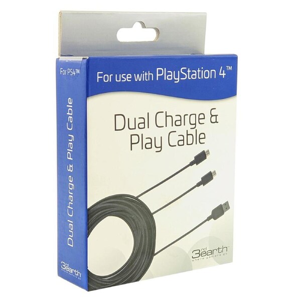 3rd Earth Dual Charge and Play Cable for PS4