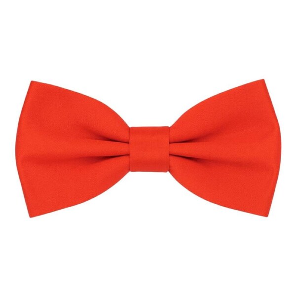 Men's Red Satin Bow Tie Solid Colour Pre Tied Bowtie Necktie Tuxedo Wedding Women