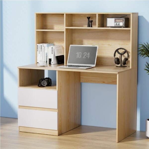 Artiss Computer Desk Office Study Desks Table Bookshelf Drawer 120cm