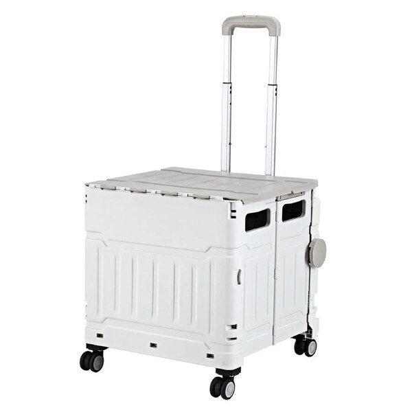 1X Emajin Shopping Trolley Cart 75L Foldable White