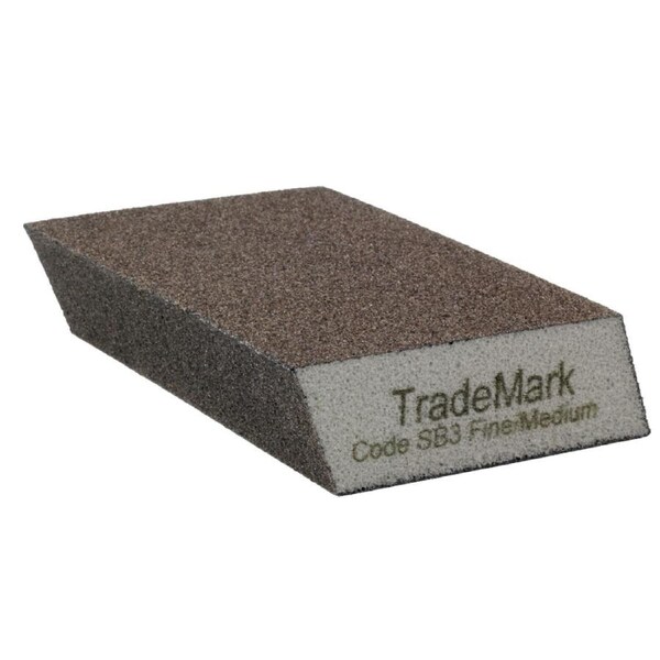 Trademark Sanding block lrg angled fine/med grit (100 pack) SB3