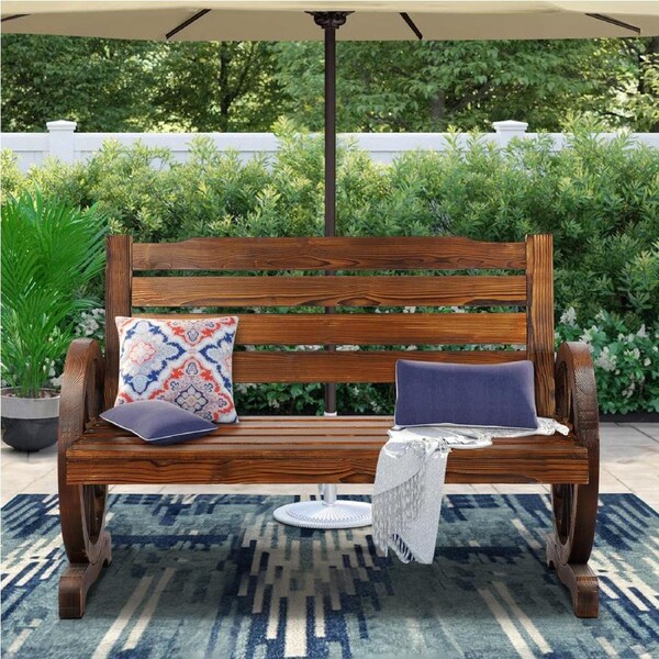 ALFORDSON Garden Bench Outdoor Wagon Chairs Patio Furniture Charcoal