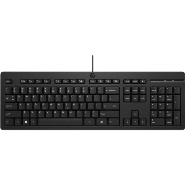 HP 125 Wired Keyboard Compatible with Desktop PC Laptop Easy Cleaning [266C9AA]