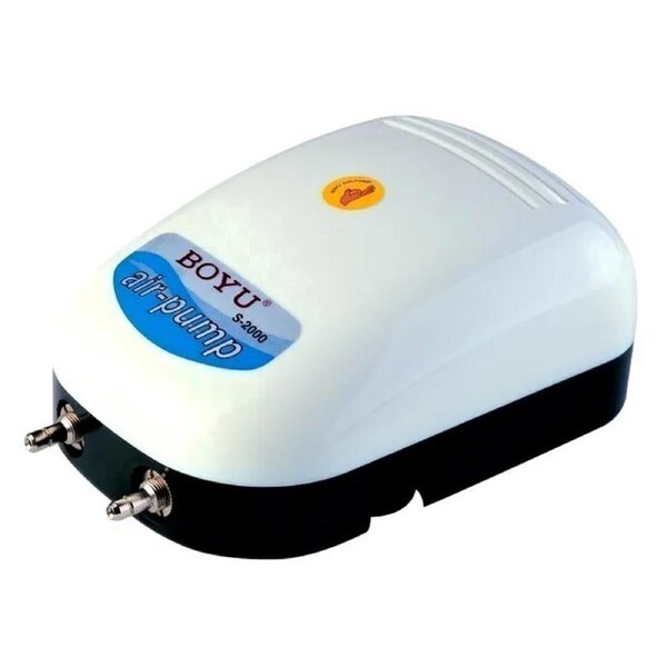 Boyu Aquarium/Fish Tank Electric Air Pump Double Outlet 9x15.5x8.5cm Black