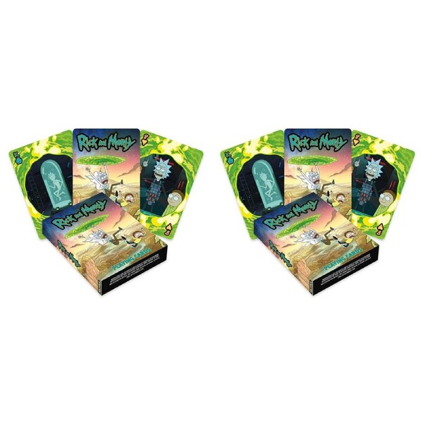 2PK Aquarius Rick & Morty Playing Cards Poker Party Family Gaming Standard Deck