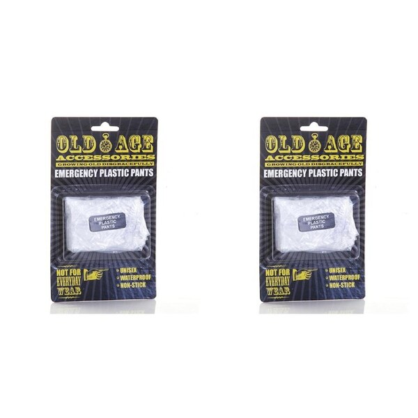 2PK Boxer Gifts Old Age Plastic Emergency Pants/Underpants Adult Funny Gift CLR