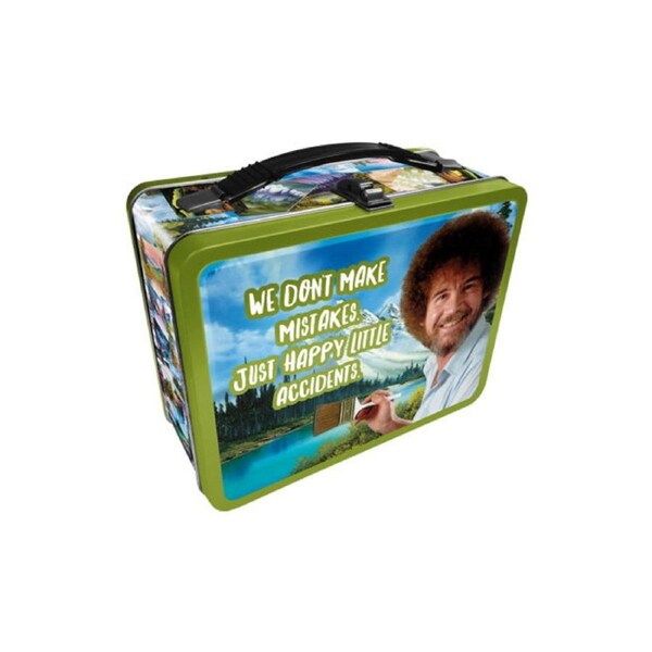 Aquarius Bob Ross 22cm Happy Accidents Carry All Tin Box Container w/ Handle