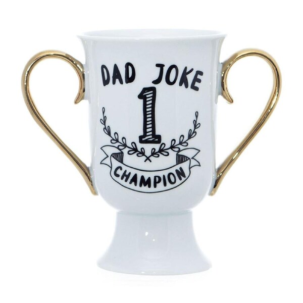 Boxer Gifts Trophy Mug Dad/Father's Day Birthday Home Desk Display White/Gold