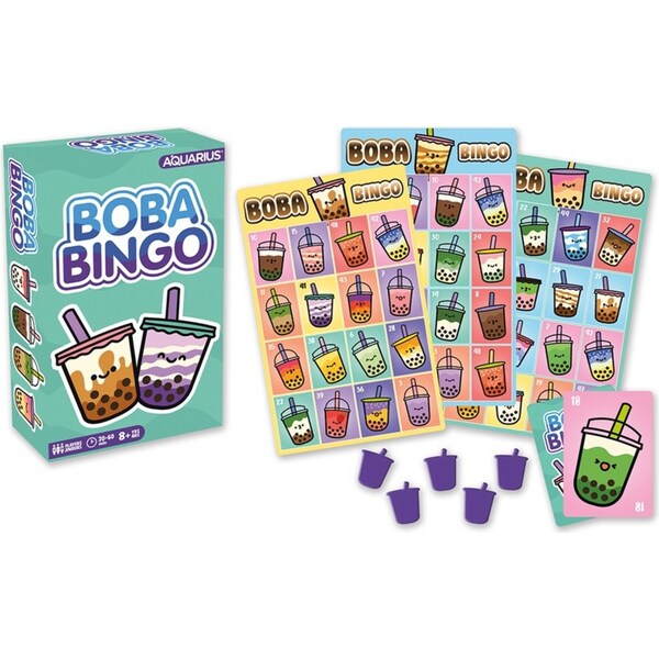 Aquarius Boba Family Bingo Party Card Play Fun Friends Kids/Children Game 8y+