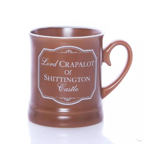 Boxer Gifts Lord Crap A Lot Victoriana Mug w/ Handle Coffee Drinkware Brown