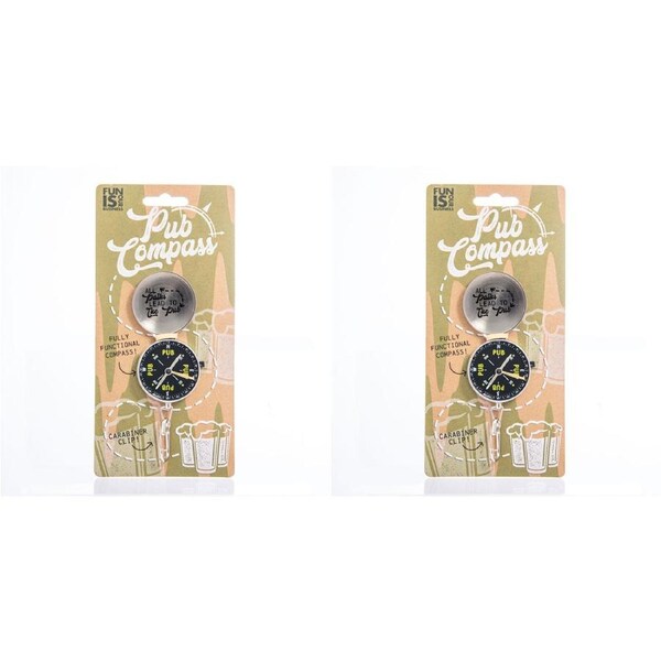 2PK Boxer Gifts All Paths Pub Compass Funny Direction Adult Outdoor Travel/Camp