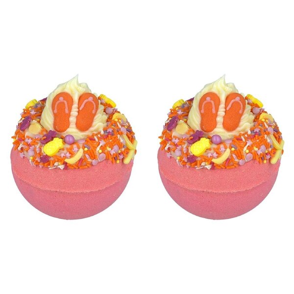 2PK Bomb Cosmetics Girls Just Wanna Have Sun Scented Bath Bomb Blaster Tub Fizzy