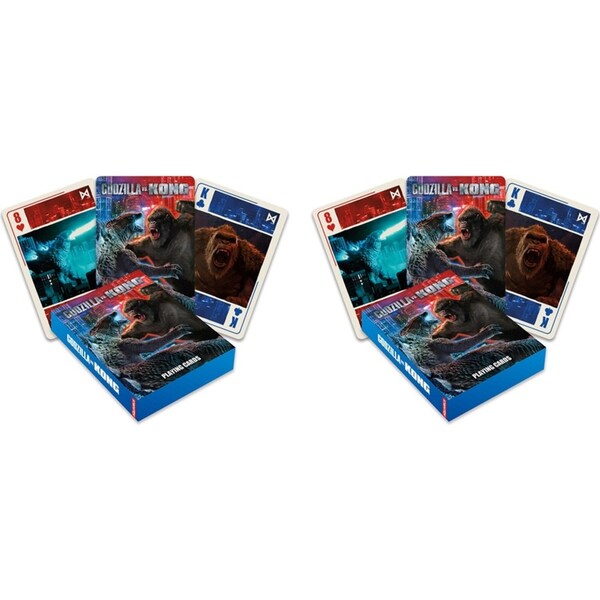 2PK Aquarius Godzilla vs Kong Playing Card Family Poker Fun Gaming Standard Deck