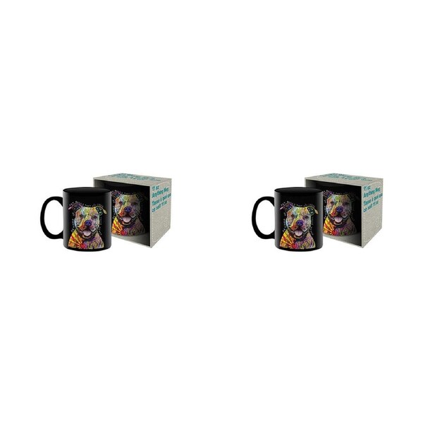 2PK Aquarius Dean Russo Pit Bull 310ml Ceramic Coffee Mug Drinking Cup w/ Handle