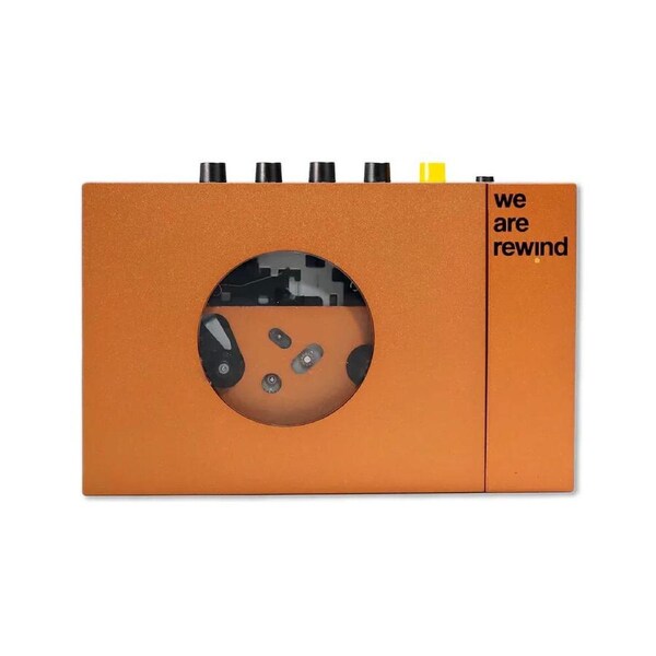 We Are Rewind Bluetooth Modernised Portable Cassette Player Serge Orange