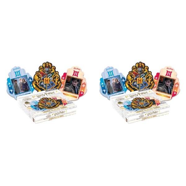 2PK Aquarius Harry Potter Crest Shaped Playing Cards Poker Gaming Standard Deck