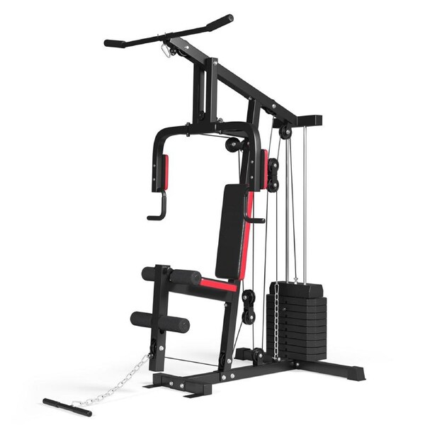 Costway Multi Home Gym Station Cable Strength Machine Exercise Fitness Equipment Bench Press