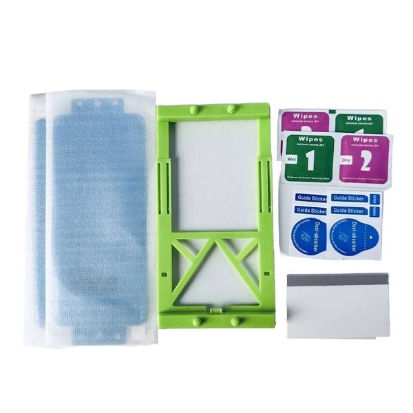 2PCS Ceramic Privacy Anti-Peep Nano Polymer Screen Protector + Easy Installation Stand For Samsung Galaxy S23 Ultra