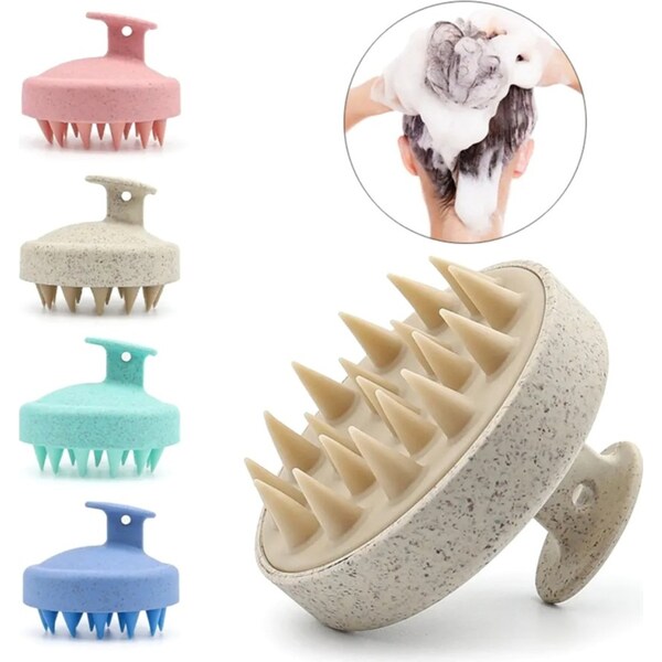 4Pcs Silicone Shampoo Brush Scalp Comb Hair Washing Comb Body Massage Brush