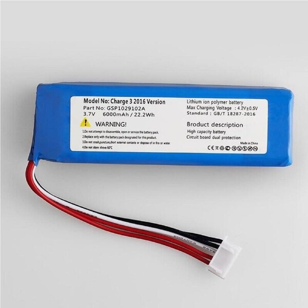 GSP1029102A 6000mAh Replacement Battery For JBL Charge 3 2016 Version 330SL