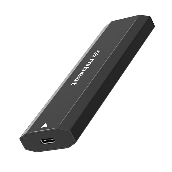 mbeat Elite USB-C to M.2 SSD Enclosure - Pocket Size, Ultra Durable, Supports M Key, B+M Key SSD Size 2230, 2242, 2260, 2280, NVME, SATA, 50cm Cable