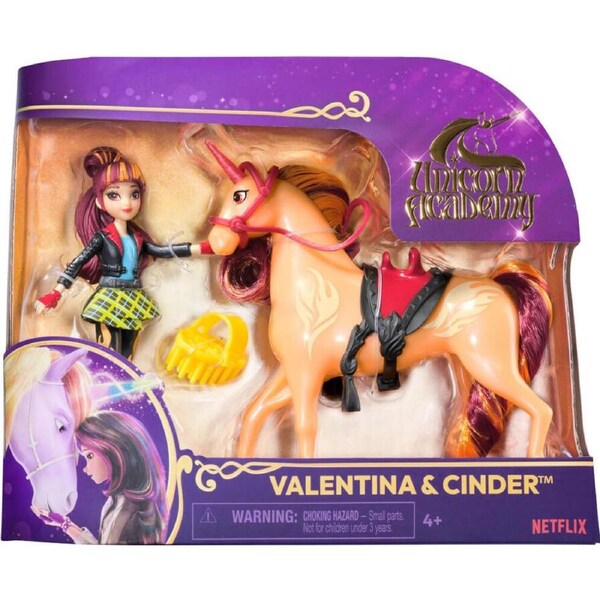 Unicorn Academy Small Doll and Unicorn - Valentina and Cinder