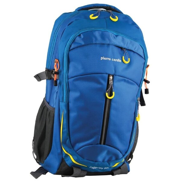 Pierre Cardin Mens Nylon Travel & Sport Large Backpack Bag in Blue