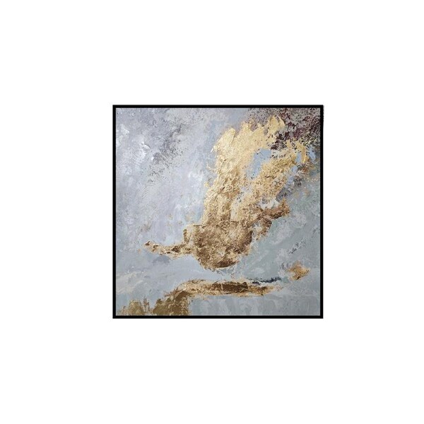 Gold Marble Framed Canvas Wall Art - Small