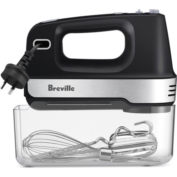 Breville Electric Kitchen Mix and Store Turbo Hand Mixer Matte Black 200W