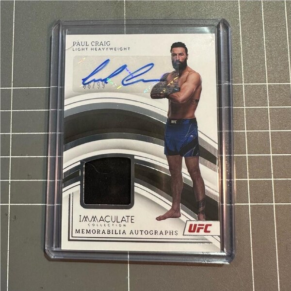 2023 Panini Immaculate UFC - PAUL CRAIG MEMORABILIA AUTO 86/99