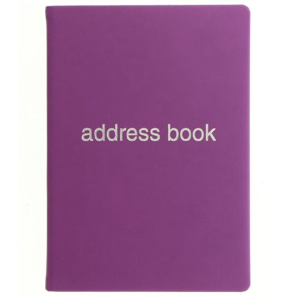 Letts Dazzle A5 Address Book Purple Coloured Notebook Home Office Stationery