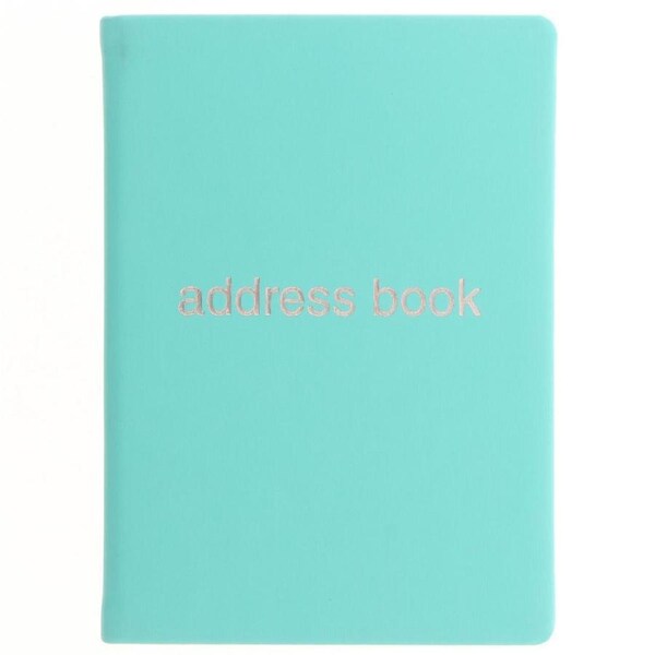 Letts Dazzle A6 Address Book Turquoise Coloured Notebook Home Office Stationery