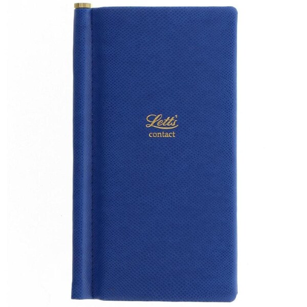 Letts Legacy Slim Address Book Blue Coloured Notebook Home Office Stationery
