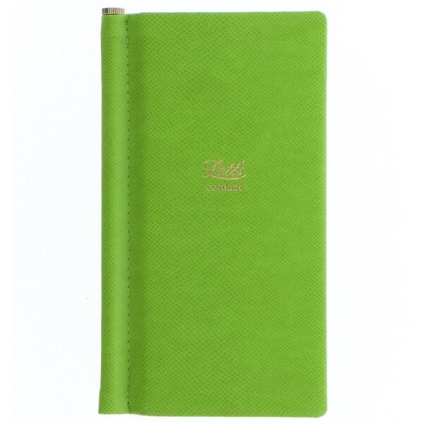 Letts Legacy Slim Address Book Green Coloured Notebook Home Stationery