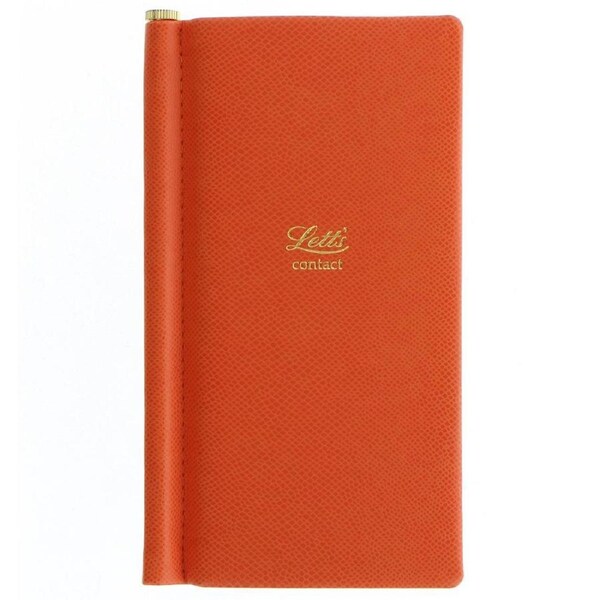 Letts Legacy Slim Address Book Orange Coloured Notebook Home Stationery