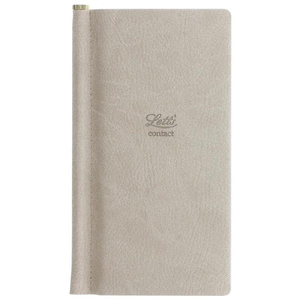 Letts Origins Slim Address Book Grey Coloured Notebook Home Office Stationery