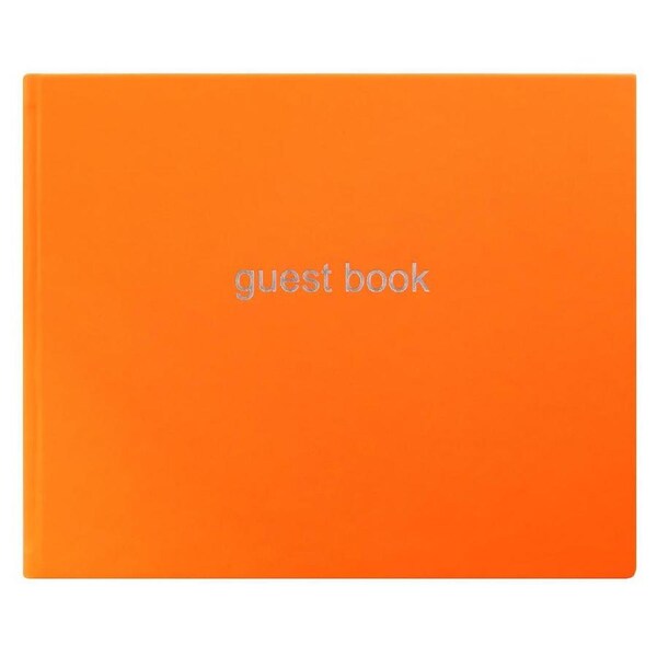 Letts Dazzle Quarto Lined Guest Book Landscape Orange Home Office Stationery