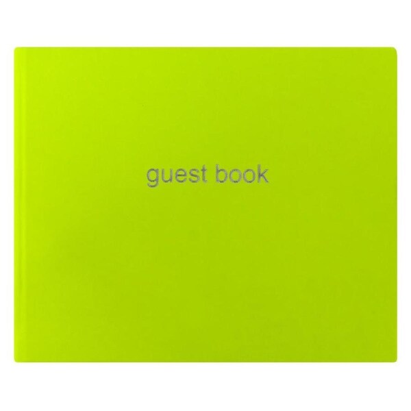 Letts Dazzle Quarto Lined Guest Book Landscape Green Home Office stationery