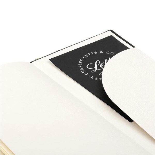 Letts Origins Slim Writing Notebook With Gold Pen Black Home Office Stationery