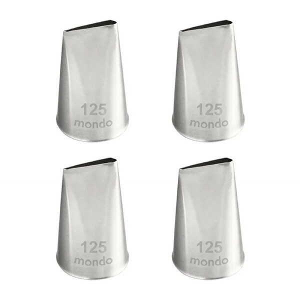4x Mondo Stainless Steel #125 Large Flower Petal Piping Tip Icing Cake Nozzle